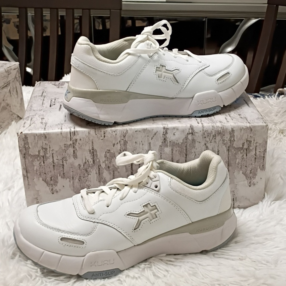 Kuru Kinetic 2 White Anti-Slip Stability Arch Support Women's Work Shoes 9M